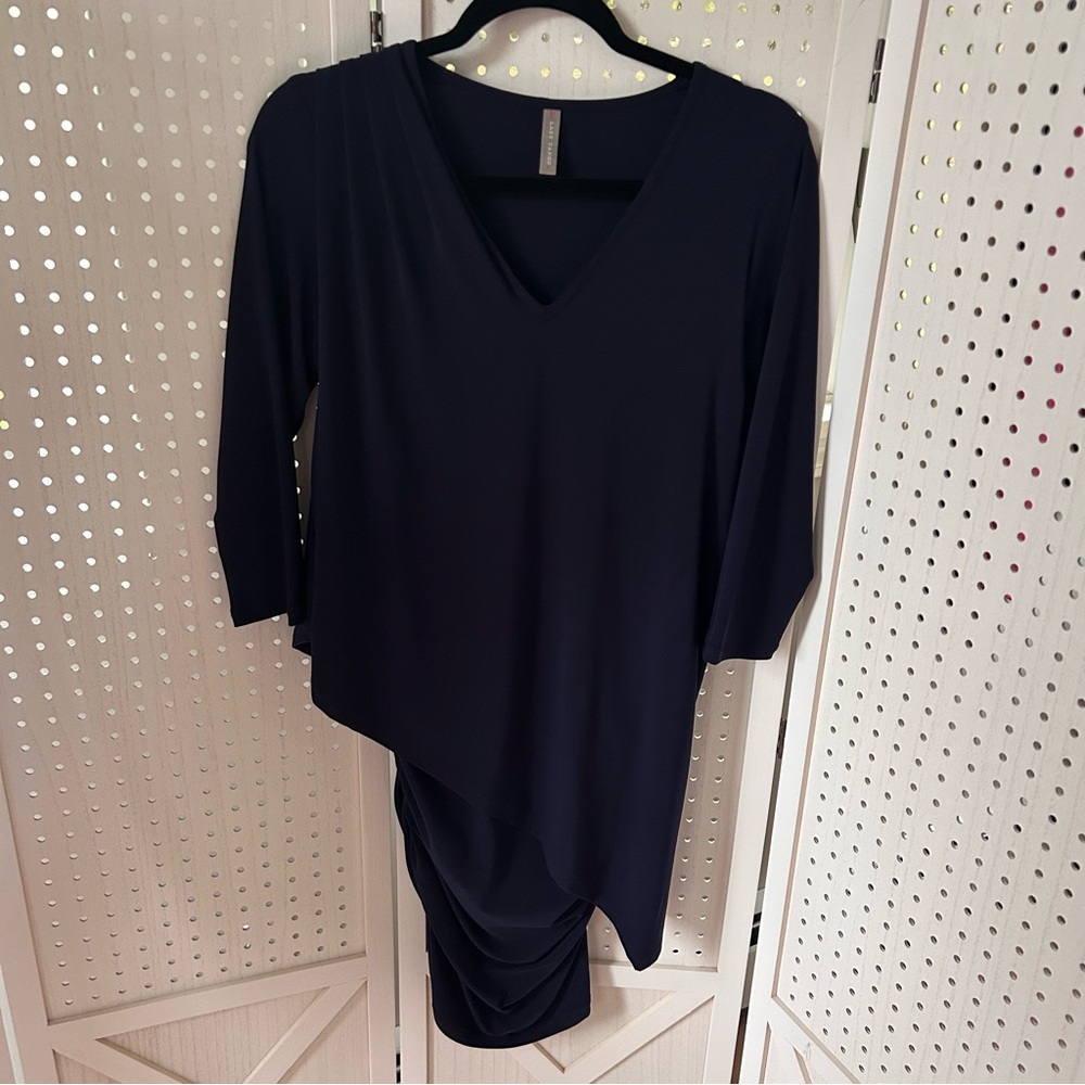Last Tango Asymmetrical Dress in Navy Blue